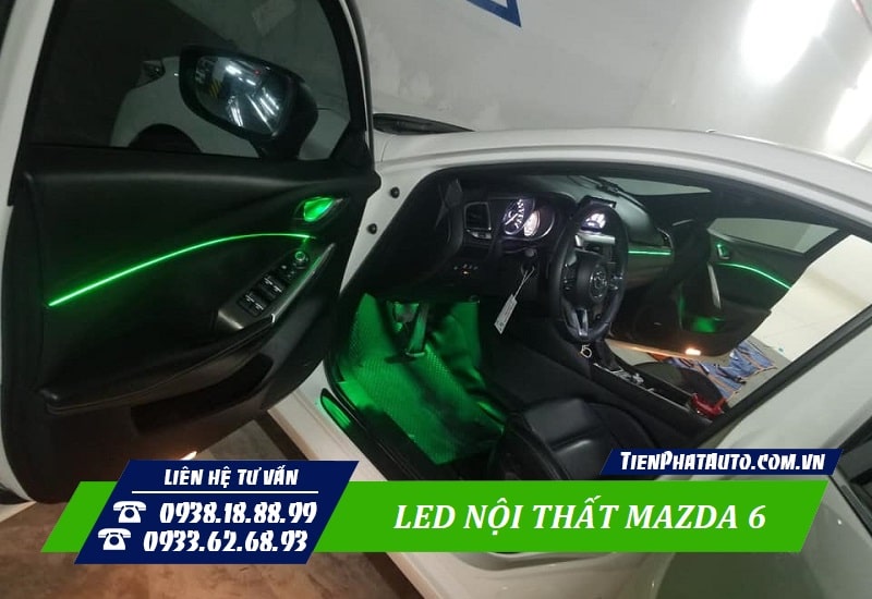 Tiến Phát Auto chuyên độ đèn LED nội thất Mazda 6 giá tốt nhất TPHCM