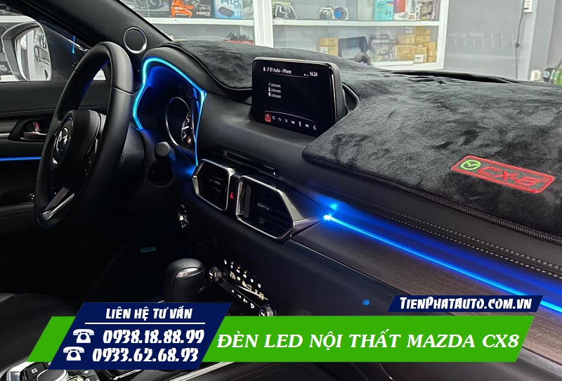 Đèn LED nội thất Mazda CX8 là phụ kiện không thể thiếu trên xe