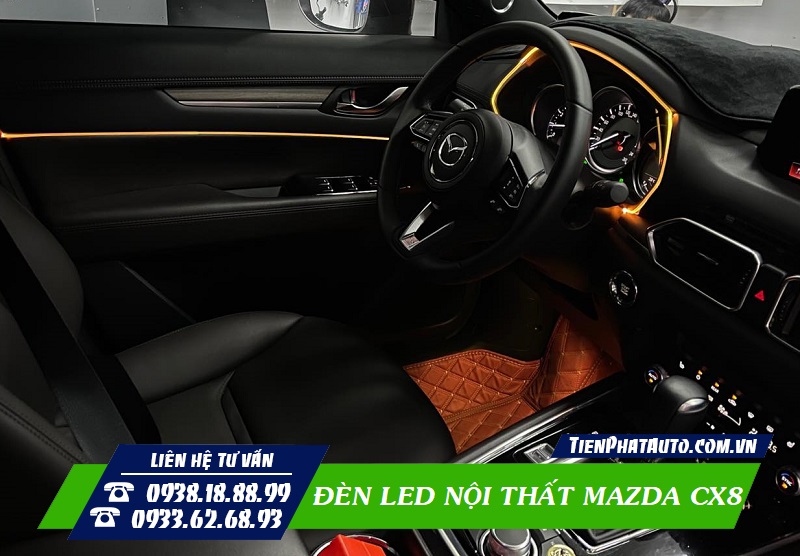 Tiến Phát Auto chuyên độ đèn LED nội thất Mazda CX8 tại TPHCM
