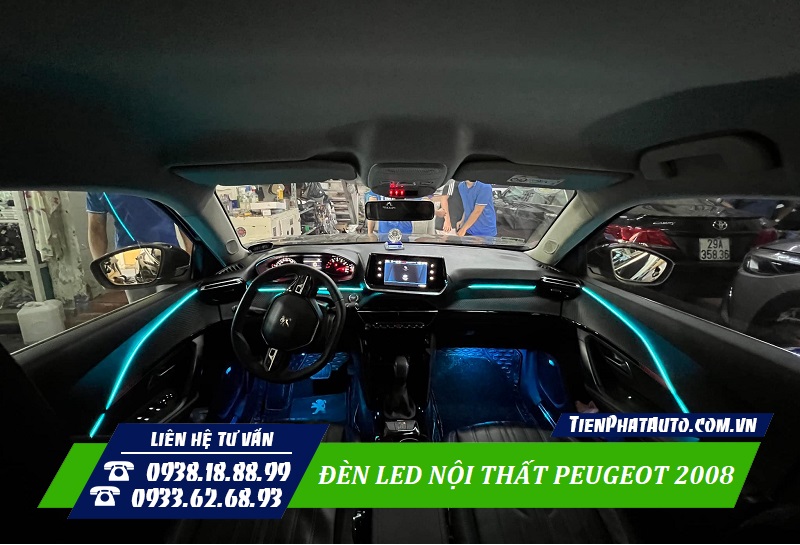 Tiến Phát Auto chuyên độ đèn LED nội thất cho xe Peugeot 2008