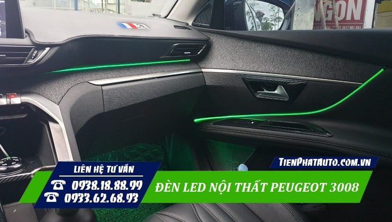 LED nội thất Peugeot 3008 mang lại nhiều sự tiện lợi khi sử dụng