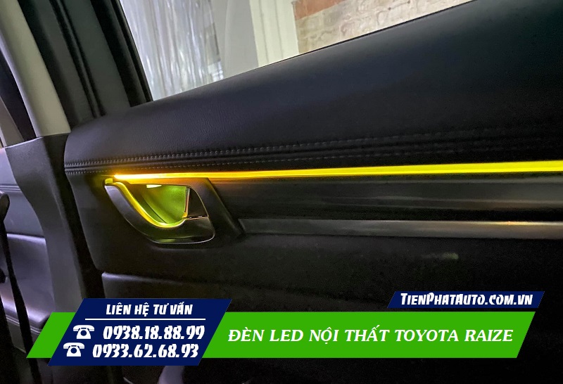 Đèn LED nội thất Toyota Raize làm tăng thêm sự thẩm mỹ và nổi bật