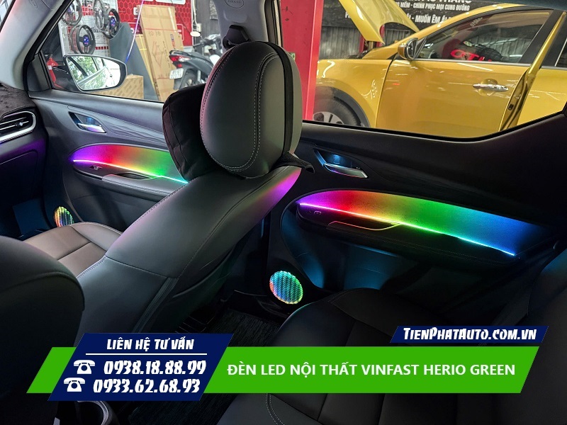 LED nội thất Vinfast Herio Green lắp cắm giắc không ảnh hưởng điện và bảo hành