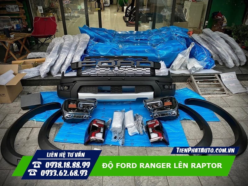 Đầy đủ chi tiết phụ kiện để bạn chọn độ Ford Ranger lên Raptor 2023
