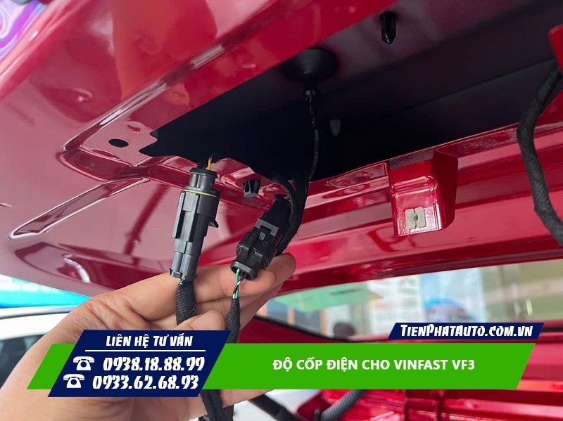 Thi công lắp cốp điện Vinfast VF3 hoàn toàn cắm giắc zin 100%