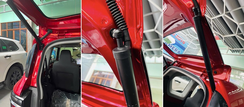 Cốp điện Vinfast VF3 được trang bị ty thủy lực to và chắc chắn hơn