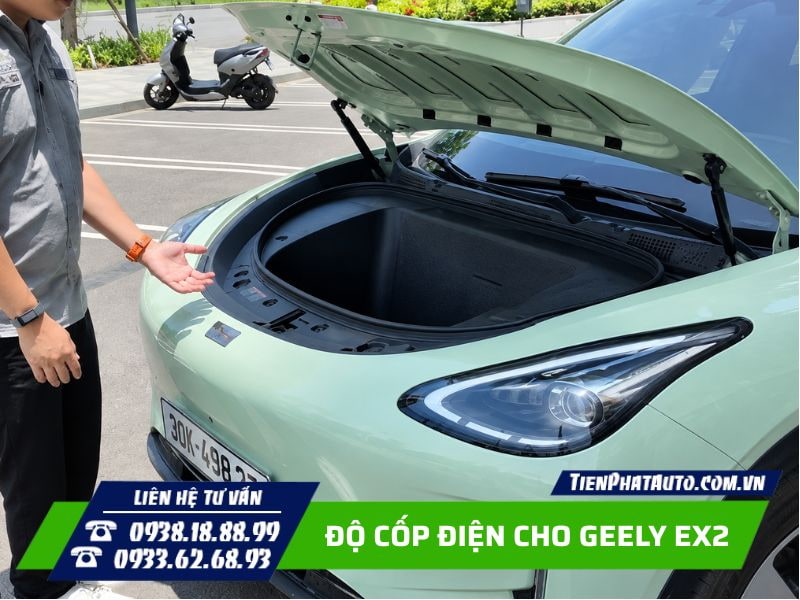 Độ cốp điện cho geely ex5 gõ để đóng/mở Độ cốp điện cho geely ex5 gõ để đóng/mở