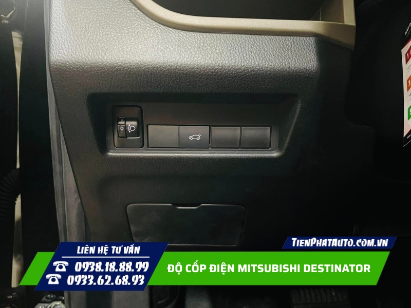 Cốp điện Destinator thực hiện nhanh bằng các nút bấm tiện lợi