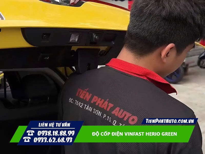 Độ cốp điện cho Vinfast Herio Green có chống kẹt thông minh