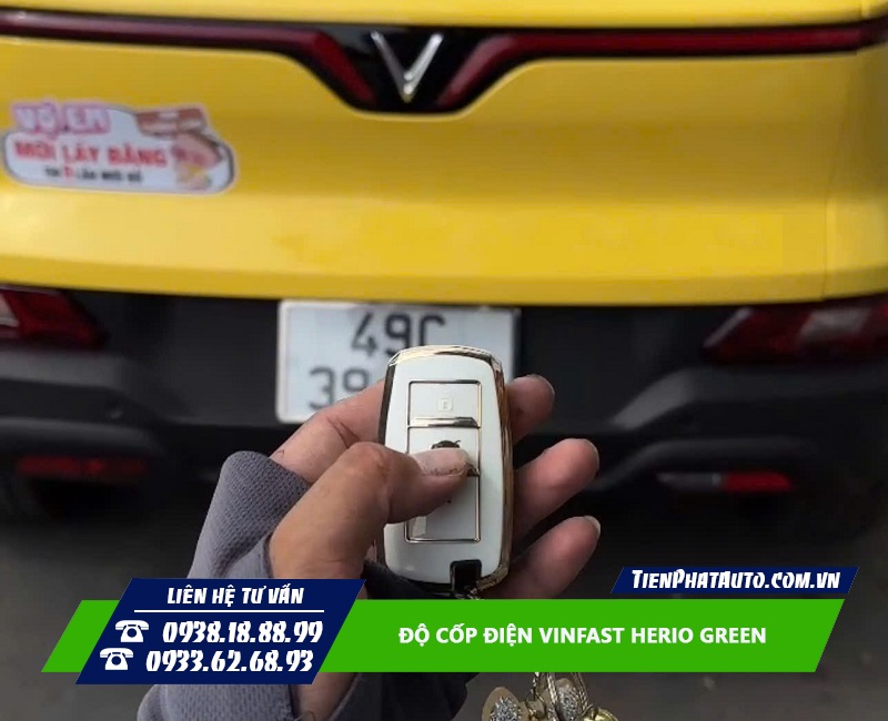 Độ cốp điện cho Vinfast Herio Green mang lại nhiều sự tiện lợi