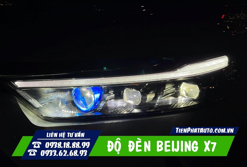 Tiến Phát Auto chuyên độ đèn Beijing X7 tại TPHCM