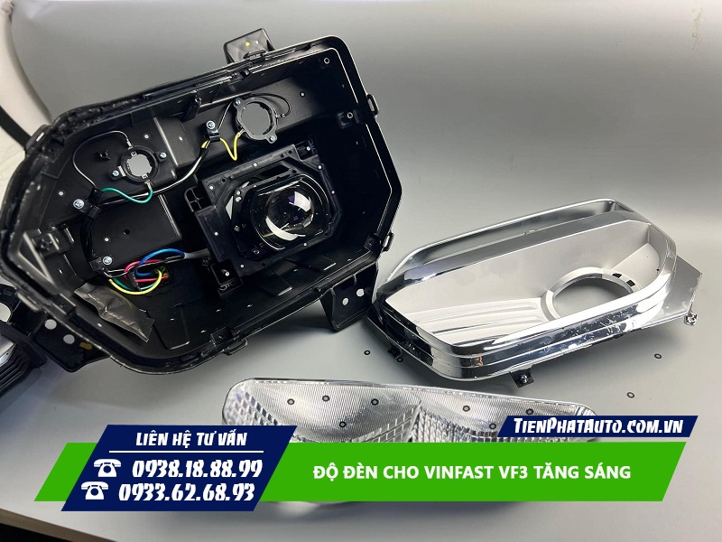 Tiến Phát Auto chuyên độ đèn tăng sáng cho xe Vinfast VF3