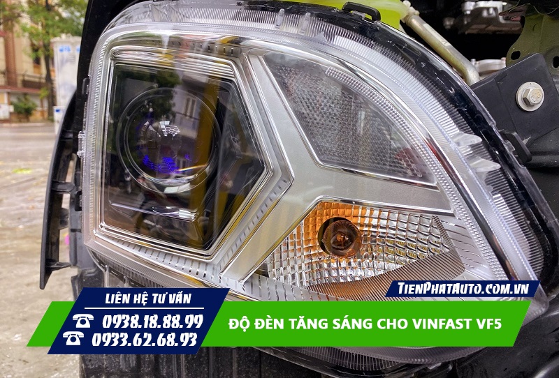 Độ bi LED tăng khả năng chiếu sáng gấp 3 - 4 lần cho Vinfast VF5