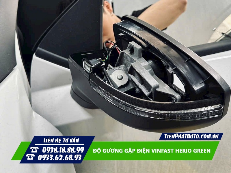 Gương gập điện cho Vinfast Herio Green được thiết kế riêng theo xe