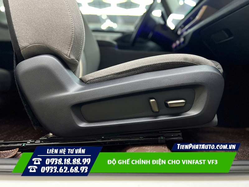 Hình ảnh nâng cấp ghế chỉnh điện bên phụ cho xe Vinfast VF3