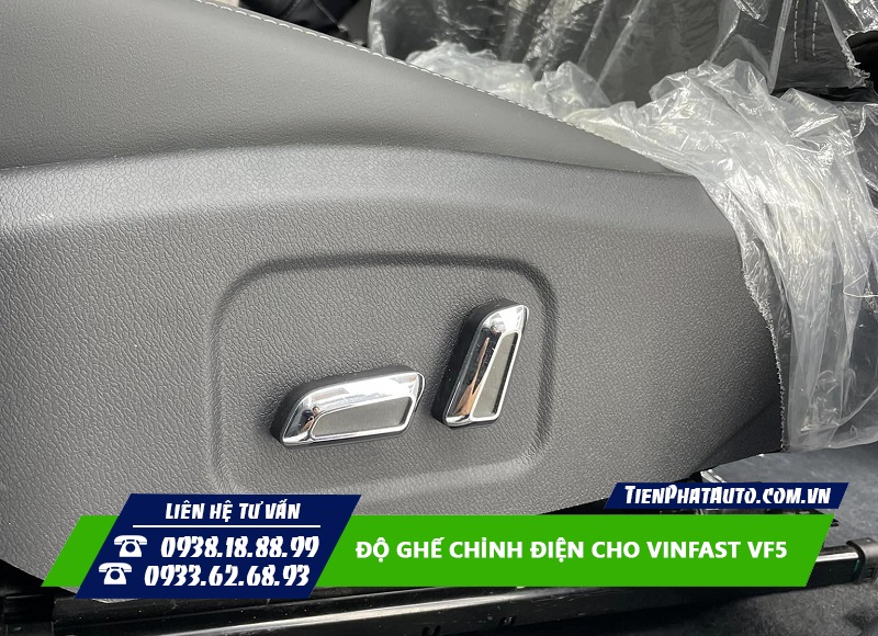 Ghế chỉnh điện Vinfast VF5 mang lại khá nhiều sự tiện lợi