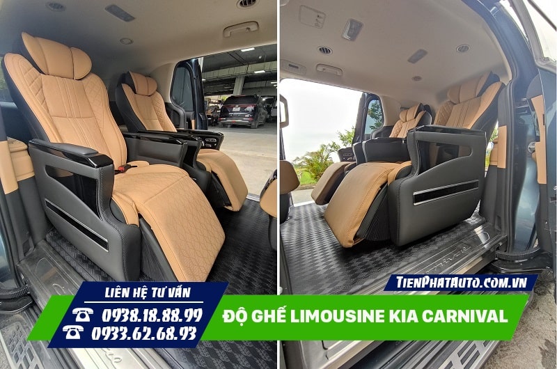 Mẫu ghế độ thương gia Limousine cho xe Kia Carnival 2