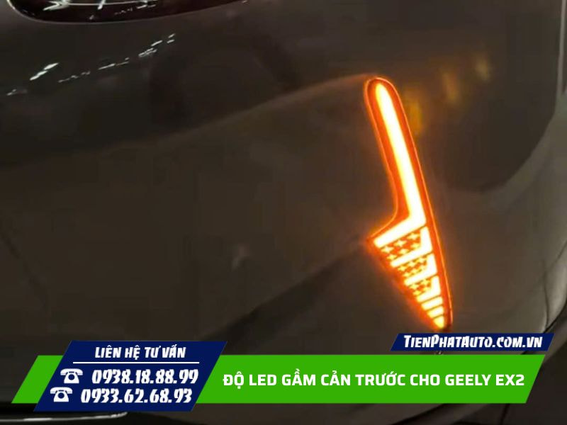 Độ LED gầm cản trước Geely EX2 tạo điểm nhấn cho phần đầu xe Độ LED gầm cản trước Geely EX2 tạo điểm nhấn cho phần đầu xe