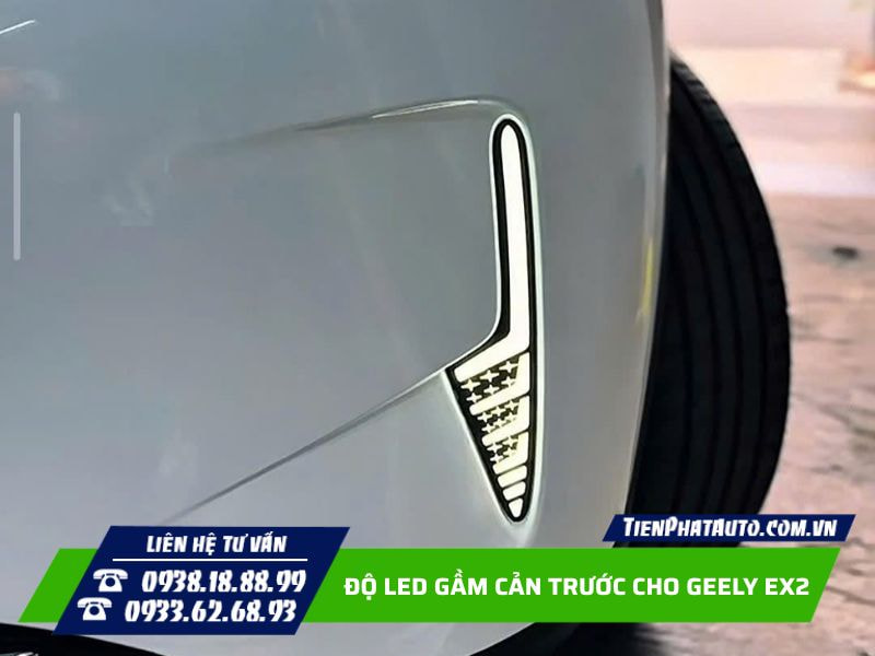 Độ LED gầm cản trước Geely EX2 tạo điểm nhấn cho phần đầu xe Độ LED gầm cản trước Geely EX2 tạo điểm nhấn cho phần đầu xe