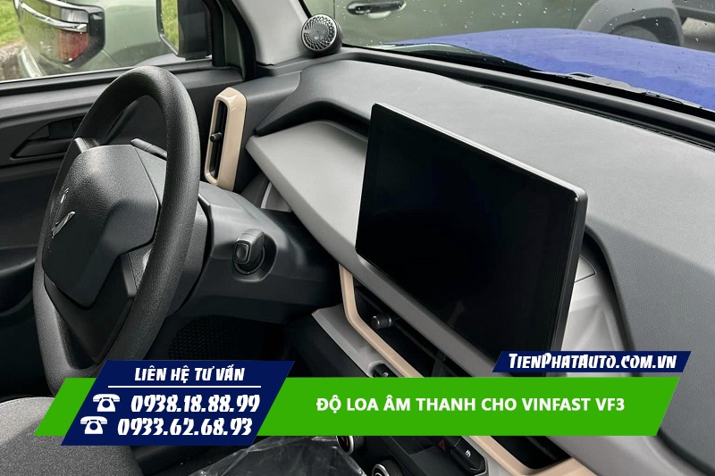 Cặp loa Mid-Treble STEG được lắp đặt cột chữ A của xe Vinfast VF3