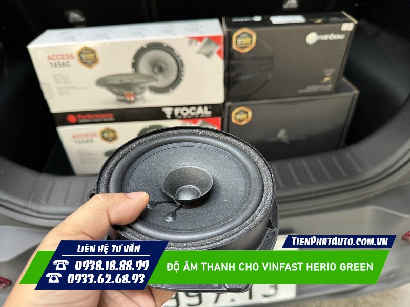Tiến Phát Auto chuyên nâng cấp hệ thống âm thanh cho Vinfast Herio Green