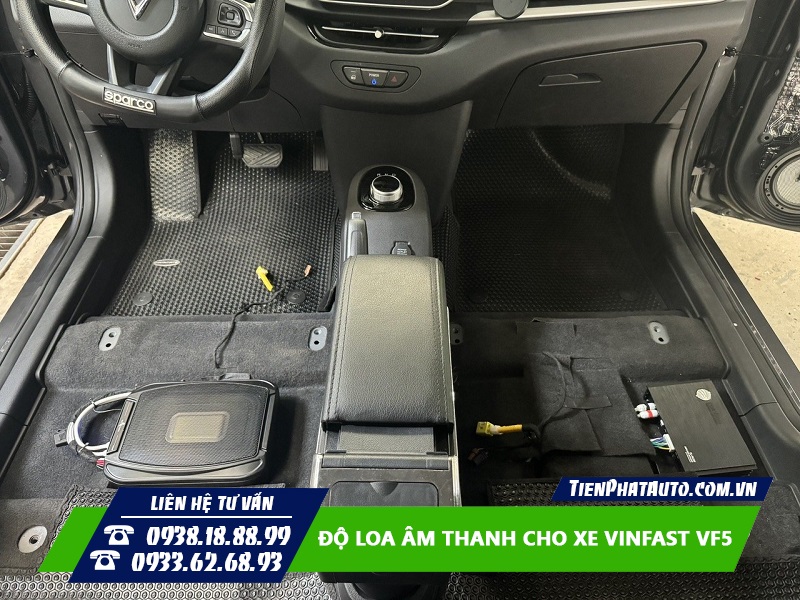Vinfast VF5 được nâng cấp cấu hình loa cánh, sub gầm, treb, DSP