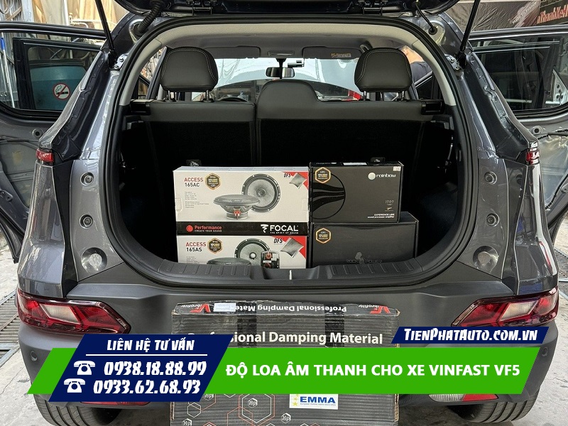 Độ loa âm thanh xe Vinfast VF5 cho chất lượng nghe hay hơn