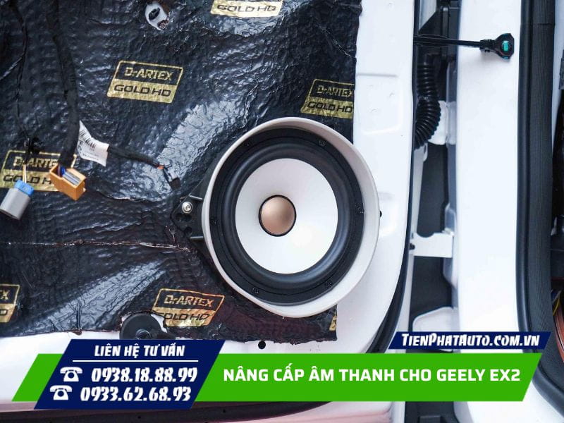 Thi công loa cửa trước cho Geely EX2 Thi công loa cửa trước cho Geely EX2