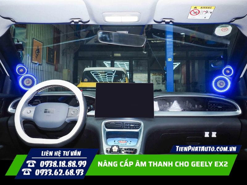 Thi công lắp đặt loa trên cột A Geely EX2 Thi công lắp đặt loa trên cột A Geely EX2