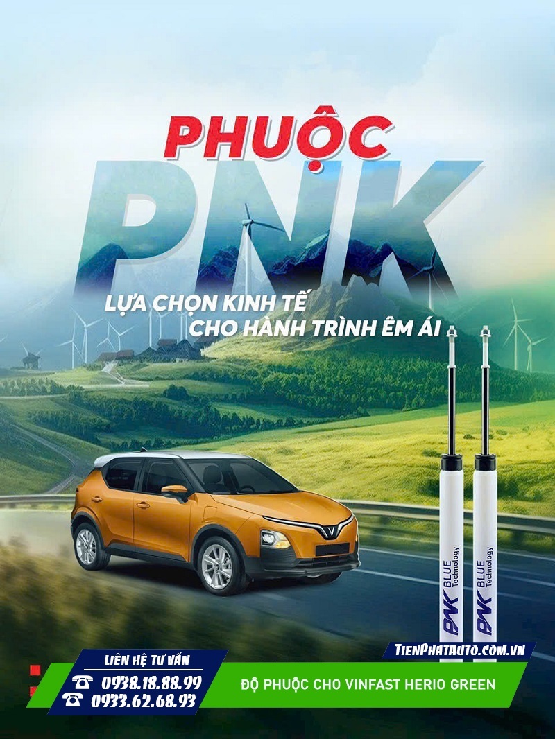 Phuộc PNK dành cho Vinfast Herio Green