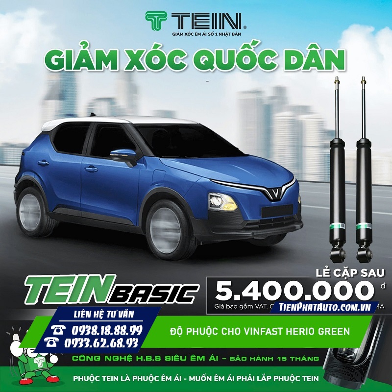 Phuộc TEIN dành cho Vinfast Herio Green