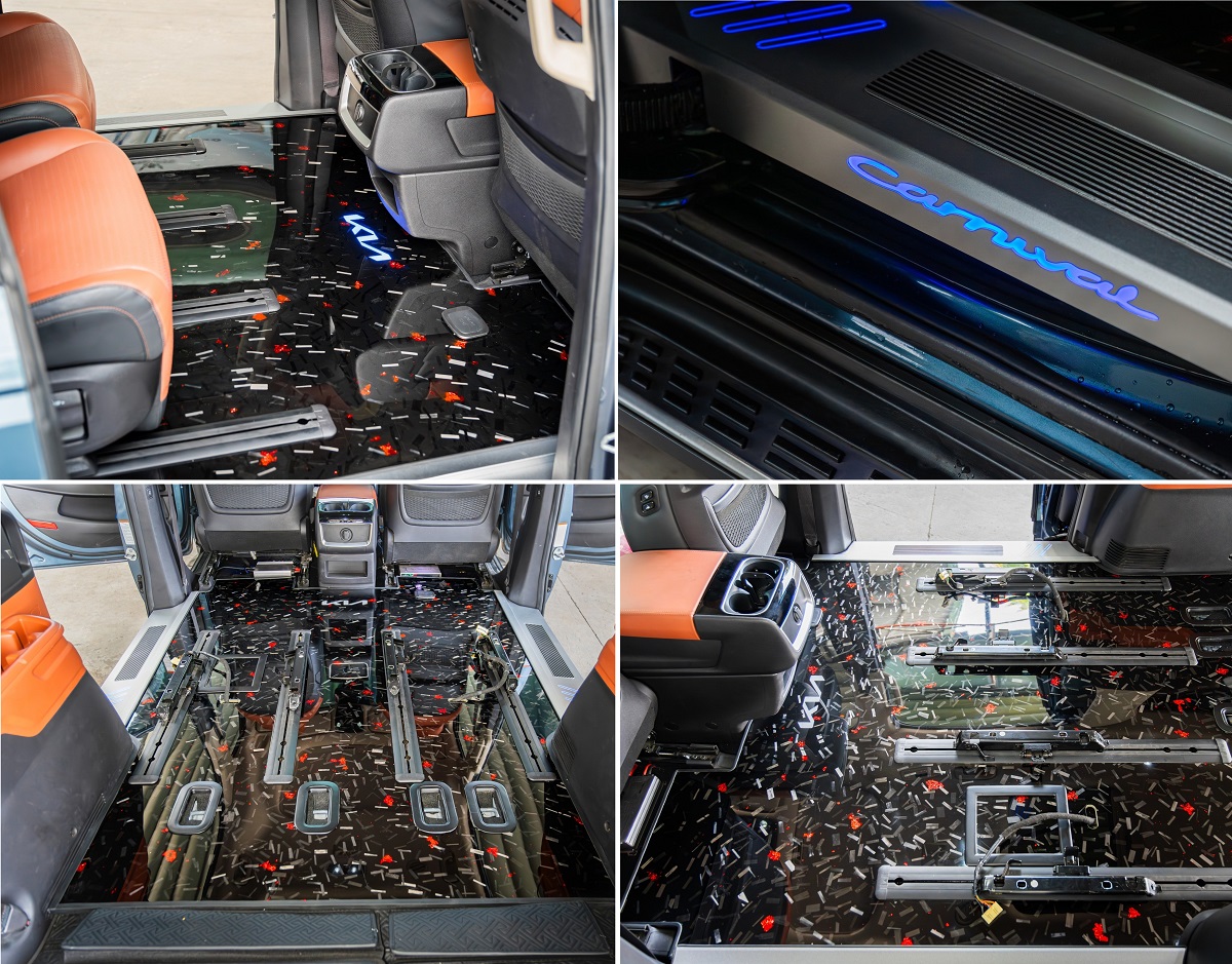 Độ sàn carbon cho Kia Carnival tăng tính thẩm mỹ và sang trọng