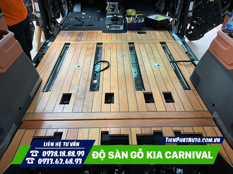 Độ sàn gỗ Kia Carnival không làm ảnh hưởng đến khả năng vận hành xe