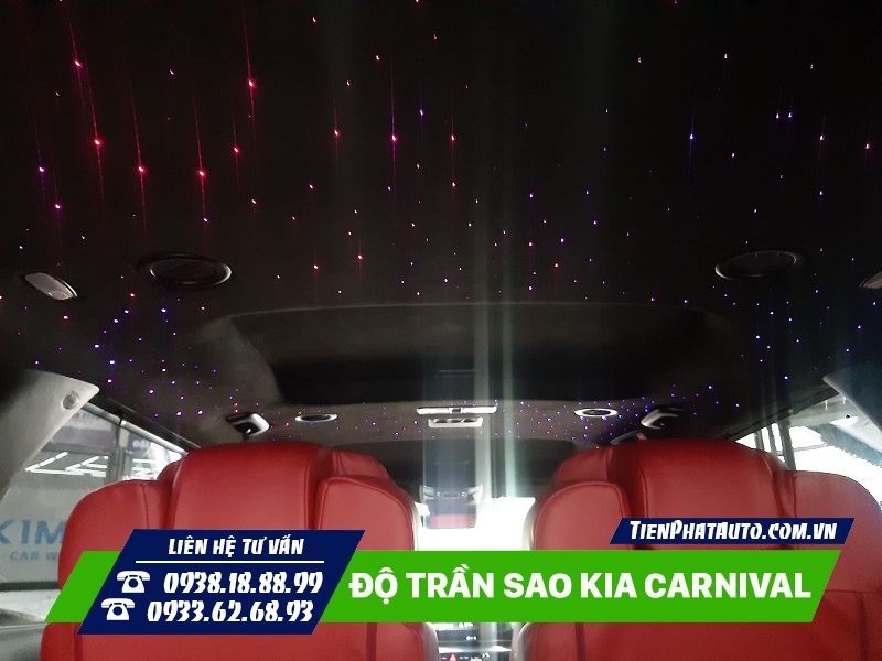 Độ trần sao rơi cho xe Kia Carnival là trang bị mà bạn không thể bỏ qua