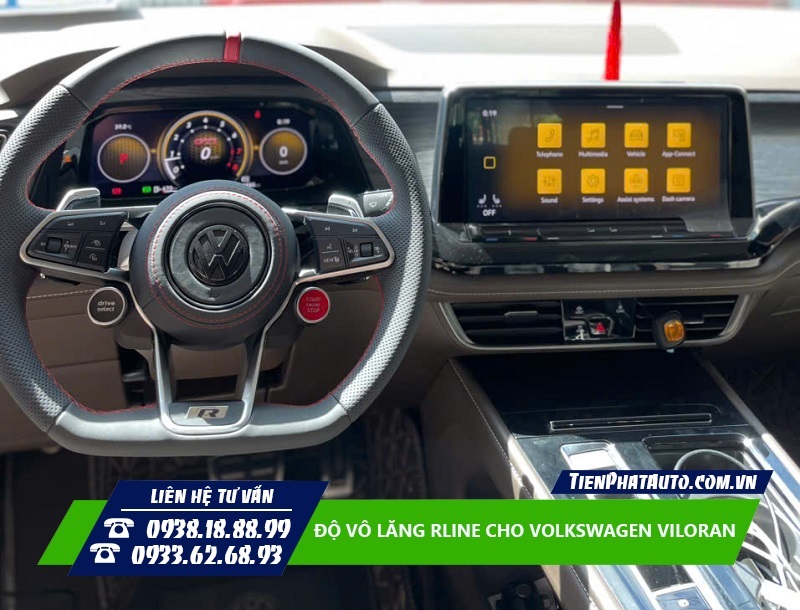 Độ vô lăng R-Line Volkswagen Viloran giúp tăng tính thể thao