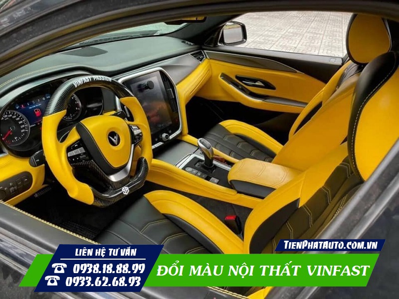 Tiến Phát Auto chuyên độ đổi màu nội thất Vinfast theo yêu cầu khách hàng