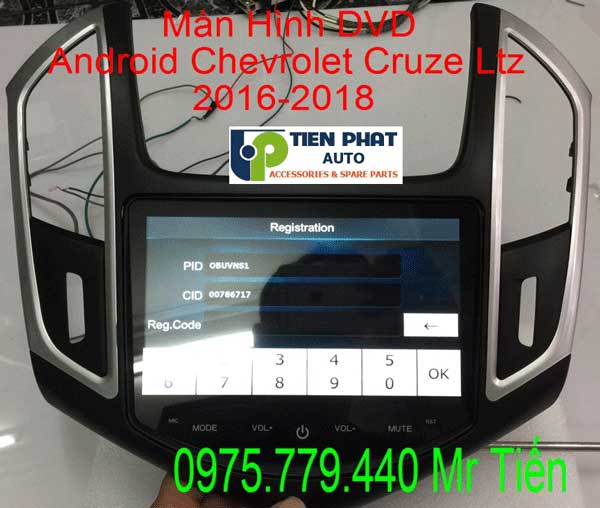 Man hinh DVD chay android cho Chevrolet Cruze Ltz 2016-2018