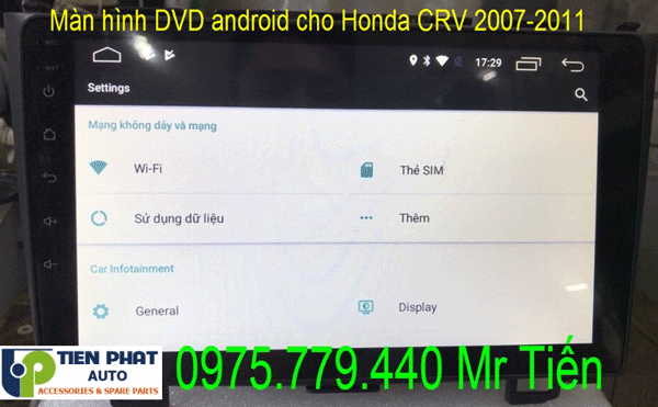 màn hình dvd chạy android cho Honda Crv 2007-2011