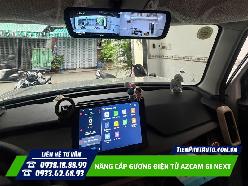 Gương điện azcam G1 Next chống chói AI, cân bằng sáng tự động Gương điện azcam G1 Next chống chói AI, cân bằng sáng tự động