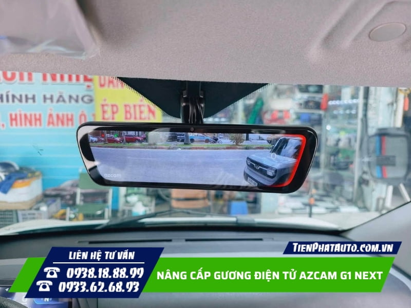 Gương điện azcam G1 Next tích hợp cảnh báo điểm mù thông minh Gương điện azcam G1 Next tích hợp cảnh báo điểm mù thông minh