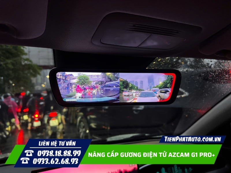 Gương điện azcam G1 Pro+ tích hợp cảnh báo điểm mù thông minh Gương điện azcam G1 Pro+ tích hợp cảnh báo điểm mù thông minh