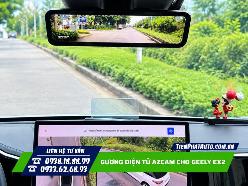 Gương điện tử Azcam lắp đặt cho Geely Ex2 hoàn toàn cắm giắc Gương điện tử Azcam lắp đặt cho Geely Ex2 hoàn toàn cắm giắc