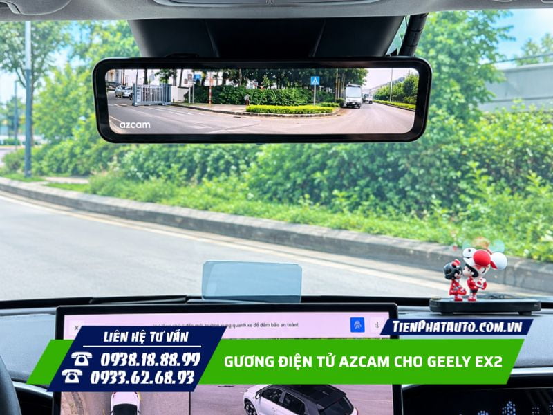 Gương điện tử Azcam cho xe Geely Ex2 hỗ trợ chống chói và cân bằng sáng tự động Gương điện tử Azcam cho xe Geely Ex2 hỗ trợ chống chói và cân bằng sáng tự động