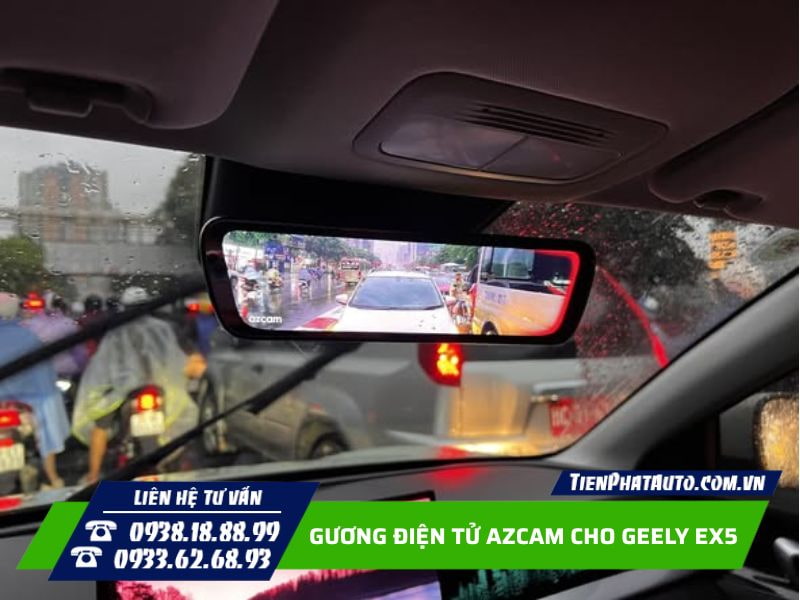 nâng cấp gương điện azcam cho geely ex5 hình ảnh sắc nét
