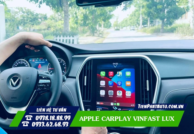 Nâng cấp Aple Carplay Vinfast Lux vô cùng dễ dàng và nhanh chóng