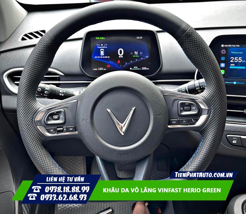 Khâu da vô lăng cho Herio Green mang lại khá nhiều sự tiện lợi