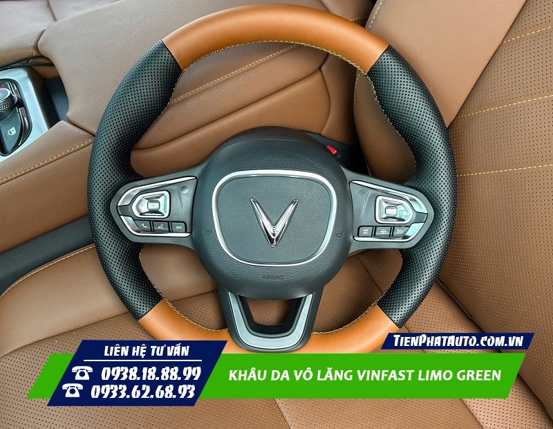 Khâu da vô lăng Vinfast Limo Green giúp tăng khả năng cầm nắm tốt hơn, êm hơn Khâu da vô lăng Vinfast Limo Green giúp tăng khả năng cầm nắm tốt hơn, êm hơn