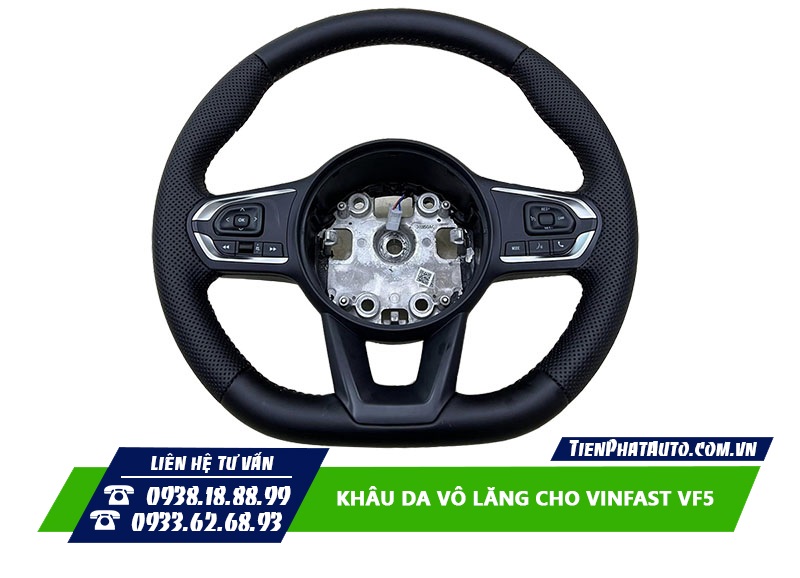 Khâu da vô lăng cho Vinfast VF5 giúp cầm chắc chắn và êm ái