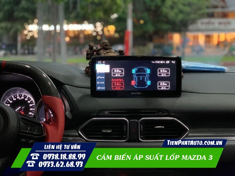 Cảm biến áp suất lốp cho Mazda 3 loại tích hợp màn hình Android