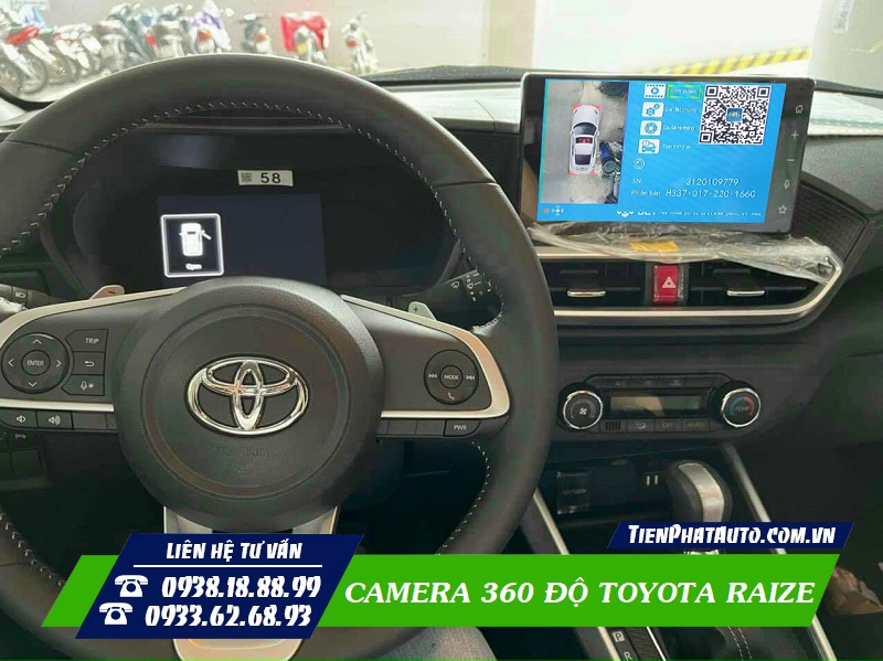 Tiến Phát Auto chuyên lắp camera 360 độ chi xe Toyota Raize